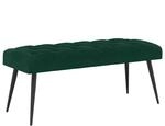 vidaXL Bank mit Knopfheftung Dunkelgr&uuml;n 110 x 40 x 46 cm Samt | Dick...