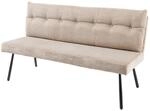 Sitzbank BIG GEORGE - 160cm - champagner beige - Samt Metall-Beine | montiert