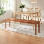 [en.casa] Esszimmerbank Trerunulu Sitzbank 160 x 35 x 45 cm Holzbank Bank f&uuml;r