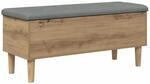 vidaXL Aufbewahrungsbank mit Kissen Artisan-Eiche 102 x 42 x 46 cm | Gestell aus