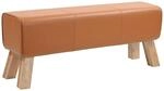 vidaXL Bank 110 x 30 x 45 cm Echtes Leder Braun