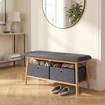 [en.casa] Sitzbank mit Stauraum Vad Schuhbank 90 x 30 x 45 cm Flurbank...