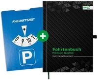 RNKVERLAG 3126 - Premium Fahrtenbuch in DIN A5 mit extra Parkscheibe, auch f&uuml;r