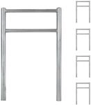 TRUTZHOLM 5x Fahrradanlehnb&uuml;gel mit Knieholm 115x75 cm Stahl feuerverzinkt |...