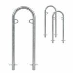 TRUTZHOLM 2x Fahrradanlehnb&uuml;gel Fahrradst&auml;nder 111x40 cm mit Anschlie&szlig;&ouml;sen 