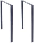TRUTZHOLM 2x Fahrradanlehnb&uuml;gel 115x76cm Einbetonieren Flachstahl Anthrazit 