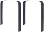TRUTZHOLM 2x Fahrradanlehnb&uuml;gel 115x76cm Einbetonieren Flachstahl Anthrazit 