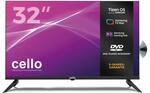 Cello C3226TZF 32 Zoll rahmenloser Smart-TV mit DVD-Player, Tizen OS von Samsung,