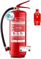 FireLoq 6kg Pulver Feuerl&ouml;scher f&uuml;r Brandklasse ABC mit 27A 183B C ergibt 9 LE