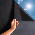 MARAPON Fensterfolie Blickdicht selbsthaftend in schwarz 0,30x2 m Verdunkelungsfolie