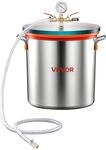 VEVOR Vakuumkammer 34,1 L aus Edelstahl, Vakuum-Entgasungskammer mit Geh&auml;rtetem