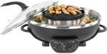 UNOLD Asia Fondue Hot Pot, 2-in-1 elektrischer Tischgrill & 2,5L Fonduetopf |...