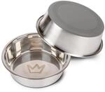 Rudelk&ouml;nig Hundenapf Edelstahl 2er Set - 900ml Futternapf Hund rutschfest 