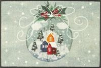 Wash+Dry Fu&szlig;matte, Snow Globe 50x75cm, innen und au&szlig;en, waschbar, bunt |...