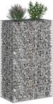 vidaXL Gabionen Hochbeet Silber 90 x 50 x 150 cm Verzinkter Stahl, Garten,
