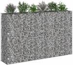 vidaXL Gabionen Hochbeet 3 pcs Silber 250 x 50 x 150 cm, Bezahlbarer,...