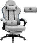 GTPLAYER Gaming Stuhl Stoff, Gaming Sessel mit Taschenfederkissen, ergonomischer