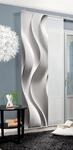 HOME WOHNIDEEN Schiebegardine JAIR in Seidenoptik - Wellendruck, 245x60 cm,...