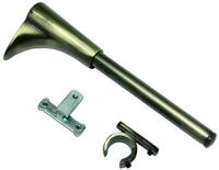 Gardinia Universal Tr&auml;ger 1- und 2-Lauf f&uuml;r &Oslash; 16 mm Messing-antik 15 cm