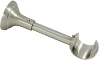 Gardinia Tr&auml;ger Rustikal offen f&uuml;r &Oslash; 25 mm Edelstahl-Optik 12 cm, Metall, 30404