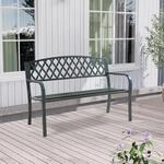 casa.pro Gartenbank Opsasar Dunkelgrau mit gr&uuml;ner Patina f&uuml;r 2-3 Personen...