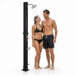 Mucola Solardusche Gartendusche mit Mischbatterie 35 Liter 218 cm Schwarz 