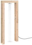 vidaXL Gartendusche 226 cm Massivholz Kiefer und Edelstahl Natur