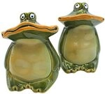 2er Set Deko-Fr&ouml;sche, Breitmaulfr&ouml;sche, Gartenfigur Frosch, Fr&ouml;sche f&uuml;r Garten,