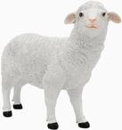 Weisse Gartenfigur Schaf Lamm wetterfest 37cm lang und 32cm hoch