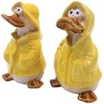 XL 2er Set Dekofiguren, Gartendeko Regenenten, Deko-Enten, Entenfiguren, Gartenfigur