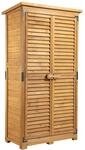 Wiltec Gartenhaus mit Lamellent&uuml;r 870 x 465 x 1600 mm, Gartenschrank aus...