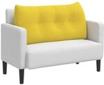 vidaXL R&uuml;cken Kissen Helles Gelb 100 x 24 x 50 cm Stoff