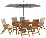vidaXL 7-teiliges Garten Essset Natur Massivholz Akazie | Gefertigt aus...