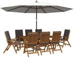 vidaXL 9-teilige Garten-Essgruppe 9 STK. Natur Massivholz Akazie |...