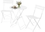 Avestar 3-teiliges Bistro-Set, E-beschichtet, klappbar, wei&szlig; | Au&szlig;enbereich,