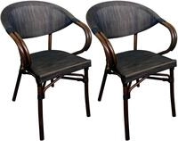 CLP Bistrostuhl 2er Set Sorva mit Armlehnen, aus Aluminium bis 200 kg,...
