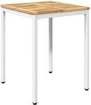 vidaXL Gartentisch Wei&szlig; 60 x 60,5 x 75 cm Massivholz Akazie | Langlebig und...