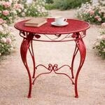 DanDiBo Bistrotisch Rund 70cm Metall Eisen Rot Wetterfest Rosso 96711...