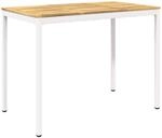 vidaXL Gartenbar-Tisch Wei&szlig; 141 x 80,5 x 105 cm Massivholz Akazie |...