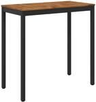 vidaXL Gartenbar-Tisch Nat&uuml;rlich und Schwarz 108,5 x 55 x 105 cm
