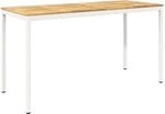 vidaXL Gartenbar-Tisch NAARDEN Wei&szlig; 196 x 80,5 x 105 cm | Funktioniert sowohl...