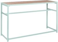 Beliani Hoher Gartentisch Stahl/Kunstholz braun/hellgr&uuml;n 150 cm Avetrana
