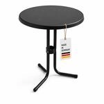 Gardissimo Gartentisch Schiefer rund Anthrazit 60 cm | Kratz- & UV-best&auml;ndig,