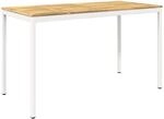 vidaXL Gartenbar-Tisch NAARDEN Wei&szlig; 180 x 88,5 x 105 cm | Funktioniert sowohl...