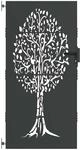vidaXL Gartentor Schwarz 85 x 200 cm Pulverbeschichteter Stahl, Garten- und