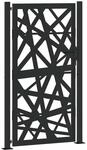vidaXL Gartentor Schwarz 100x175 cm Stahl Leichtes Design
