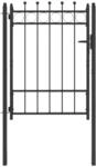 vidaXL Zauntor Horst 100 x 125 cm Metall Schwarz Abschlie&szlig;bar