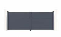 Casanoov Doppelfl&uuml;geltor aus Aluminium 4m EIGER H.160cm grau