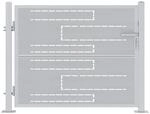 vidaXL Gartentor 85 x 70 cm Edelstahl Silber Abschlie&szlig;bar