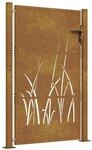 vidaXL Gartentor 100x125 cm Cortenstahl Gras-Design